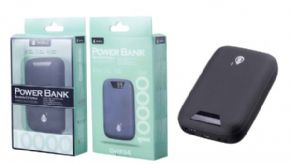 POWERBANK ZODIC 10000 MAH , 2 USB CON INDICADOR LED, NEGRO